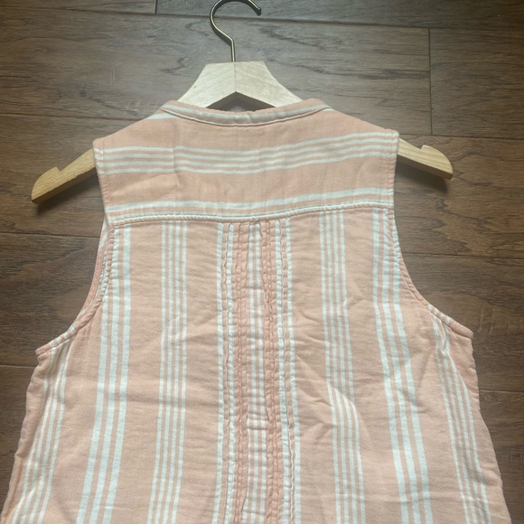 Faherty Peach and White Striped Dress - Picture 4 of 5
